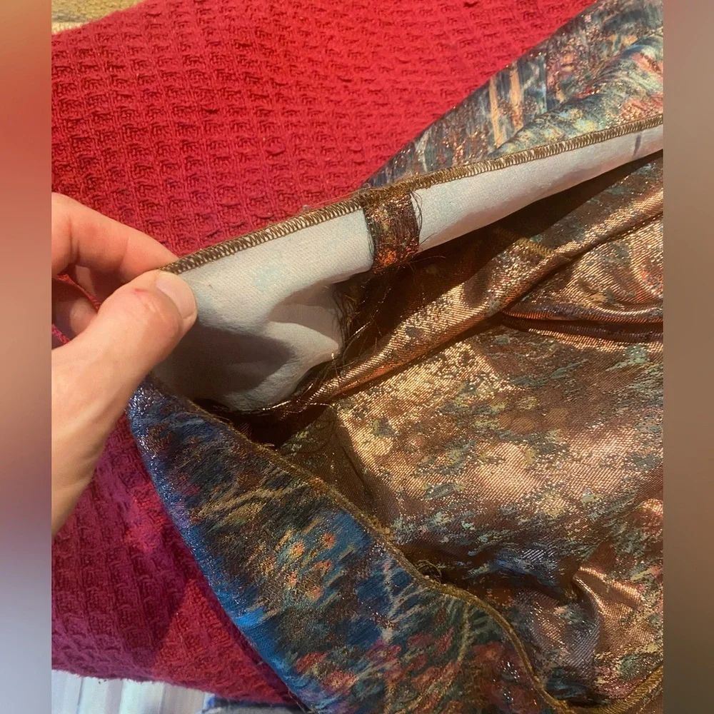 Ulla Johnson Celestina Cut-Out Metallic gold green Jacquard maxi dress Woodlans - Picture 6 of 7